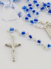 Chapelet en Perles Bleues Boite Bonbon Enfant