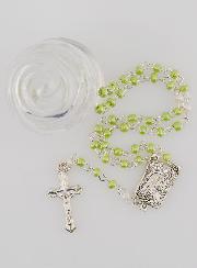 Chapelet en Perles Vertes - Première Communion