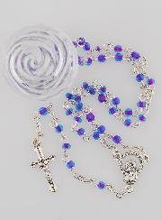 Chapelet en Perles Violettes - Première Communion