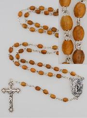 Chapelet de Lourdes Bois d'Olivier avec Eau de Lourdes