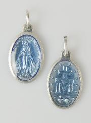 Médaille Miraculeuse Emaillée Bleue - 19mm