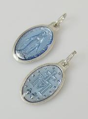 Médaille Miraculeuse Emaillée Bleue - 19mm