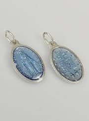 Médaille Miraculeuse Emaillée Bleue - 19mm