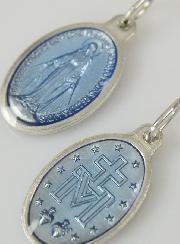 Médaille Miraculeuse Emaillée Bleue - 19mm
