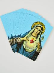 Lot de 10 Cartes de Prières Coeur Sacré de Marie