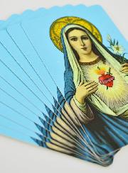 Lot de 10 Cartes de Prières Coeur Sacré de Marie