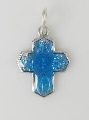 Médaille Croix des Saints 11mm - Bleu