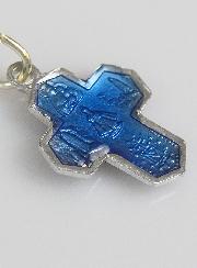 Médaille Croix des Saints 11mm - Bleu