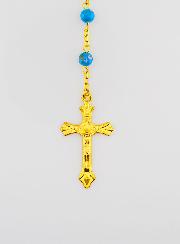 Chapelet en Perles de Verre Bleues