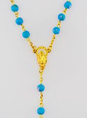Chapelet en Perles de Verre Bleues