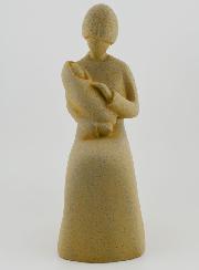 Statue Vierge Marie à l'Enfant Granit Lissée