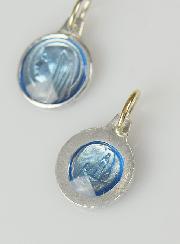 Médaille Vierge Marie - Bleu Gris