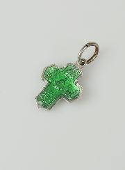 Pendentif Croix des Saints 15mm - Vert