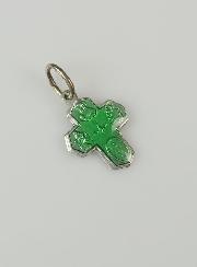 Pendentif Croix des Saints 15mm - Vert