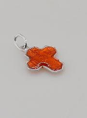 Pendentif Croix des Saints 15mm - Orange