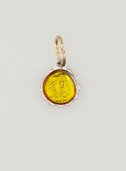 Médaille Vierge Marie 8mm - Jaune