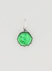 Médaille Vierge Marie 8mm - Vert
