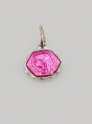 Médaille Vierge Marie 8mm - Rose Fushia