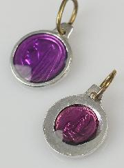 Médaille Vierge Marie 11mm - Violet