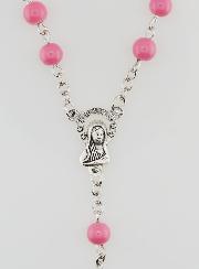 Chapelet en Perles de Verres Rose