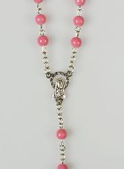 Chapelet Fashion Femme Perles de Verre Roses