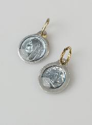 Médaille Vierge Marie 11mm - Couleur Parme