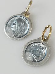 Médaille Vierge Marie 11mm - Couleur Parme