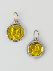 Médaille Vierge Marie 11mm - Couleur Jaune