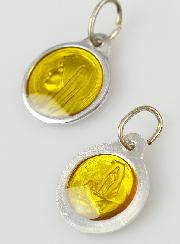 Médaille Vierge Marie 11mm - Couleur Jaune