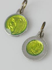 Médaille Vierge Marie 11mm - Couleur Anis