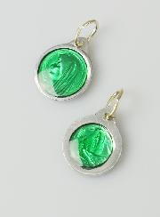 Médaille Vierge Marie 11mm - Couleur Vert