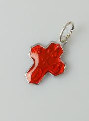 Pendentif Croix des Saints 15mm - Rouge
