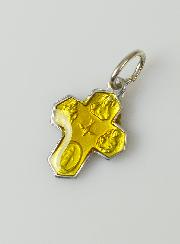 Pendentif Croix des Saints 15mm - Jaune