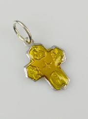 Pendentif Croix des Saints 15mm - Jaune