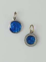 Médaille Vierge Marie 10mm - Bleu Roi
