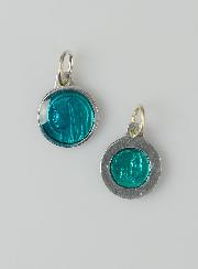 Médaille Vierge Marie 10mm - Couleur Turquoise