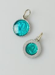 Médaille Vierge Marie 10mm - Couleur Turquoise