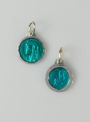 Médaille Vierge Marie 11mm - Bleue de Lourdes