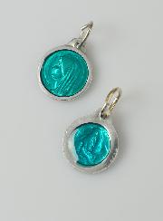 Médaille Vierge Marie 11mm - Bleue de Lourdes