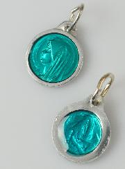 Médaille Vierge Marie 11mm - Bleue de Lourdes