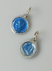 Médaille Vierge Marie 11mm - Bleu Roi