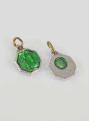 Médaille Notre Dame de Lourdes 11mm - Verte