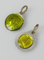 Médaille Vierge Marie 11mm - Couleur Anis