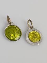 Médaille Vierge Marie 11mm - Couleur Anis
