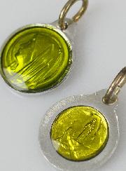 Médaille Vierge Marie 11mm - Couleur Anis