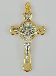 Croix Saint Benoit Dorée