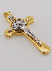 Croix Saint Benoit Dorée