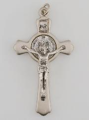 Pendentif Croix Saint Benoit Argentée