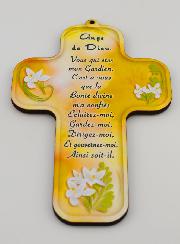 Croix en Bois Enfant Prière à notre Ange-Gardien