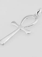 Pendentif Croix de Vie Egyptienne en Argent 30mm